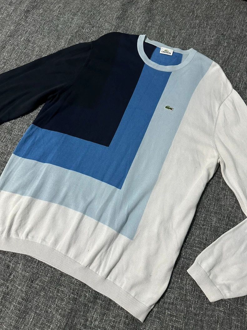 Lacoste Lacoste Color Block Knit Sweater Size US L / EU 52-54 / 3 - 5 Thumbnail