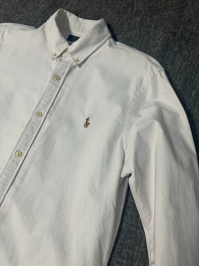 Ralph Lauren White Cotton Oxford Shirt by Ralph Lauren Size US L / EU 52-54 / 3 - 2 Thumbnail
