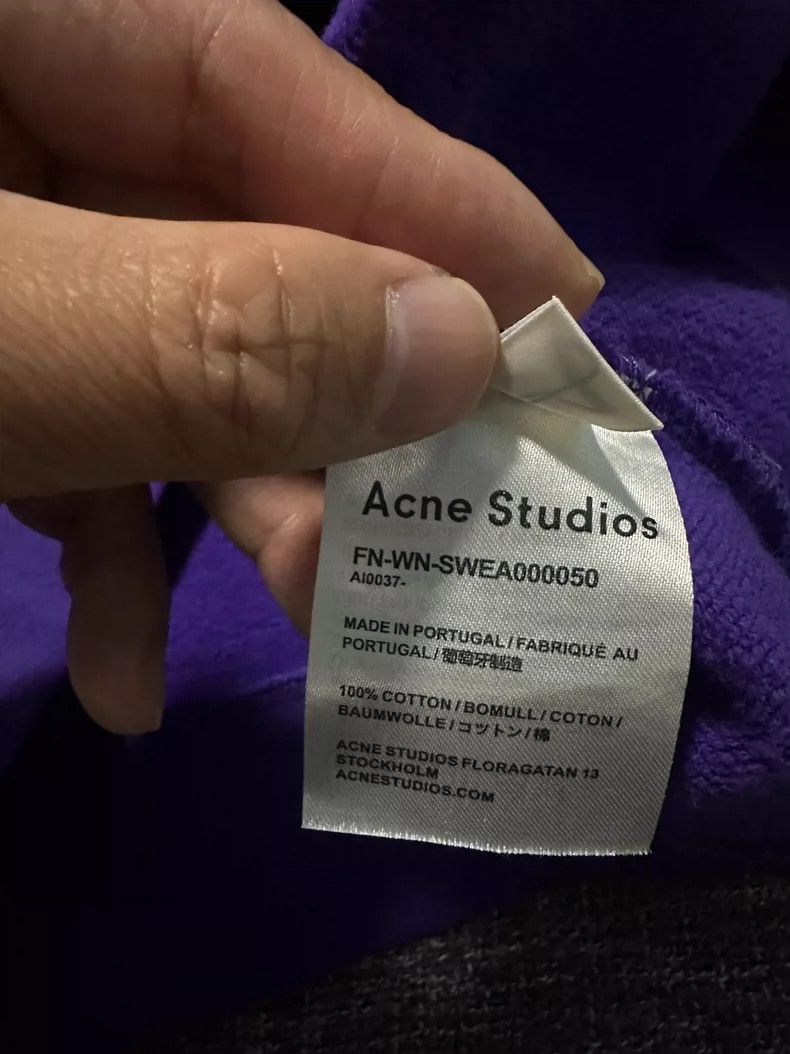 Acne Studios Acne Studios Purple Hooded Sweatshirt Size US L / EU 52-54 / 3 - 8 Thumbnail