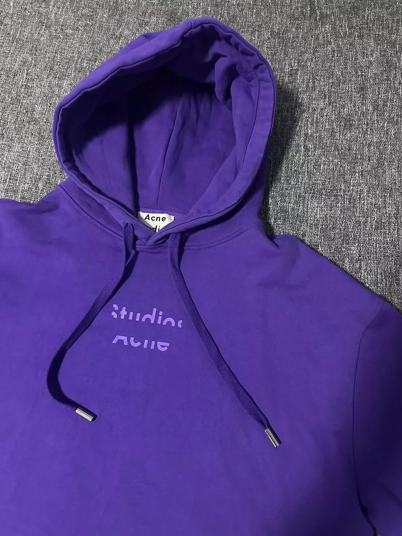 Acne Studios Acne Studios Purple Hooded Sweatshirt Size US L / EU 52-54 / 3 - 2 Thumbnail