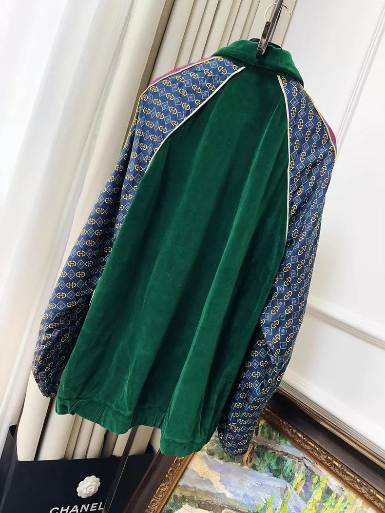 Gucci Gucci Green Velvet Baseball Jacket Size US XS / EU 42 / 0 - 2 Thumbnail