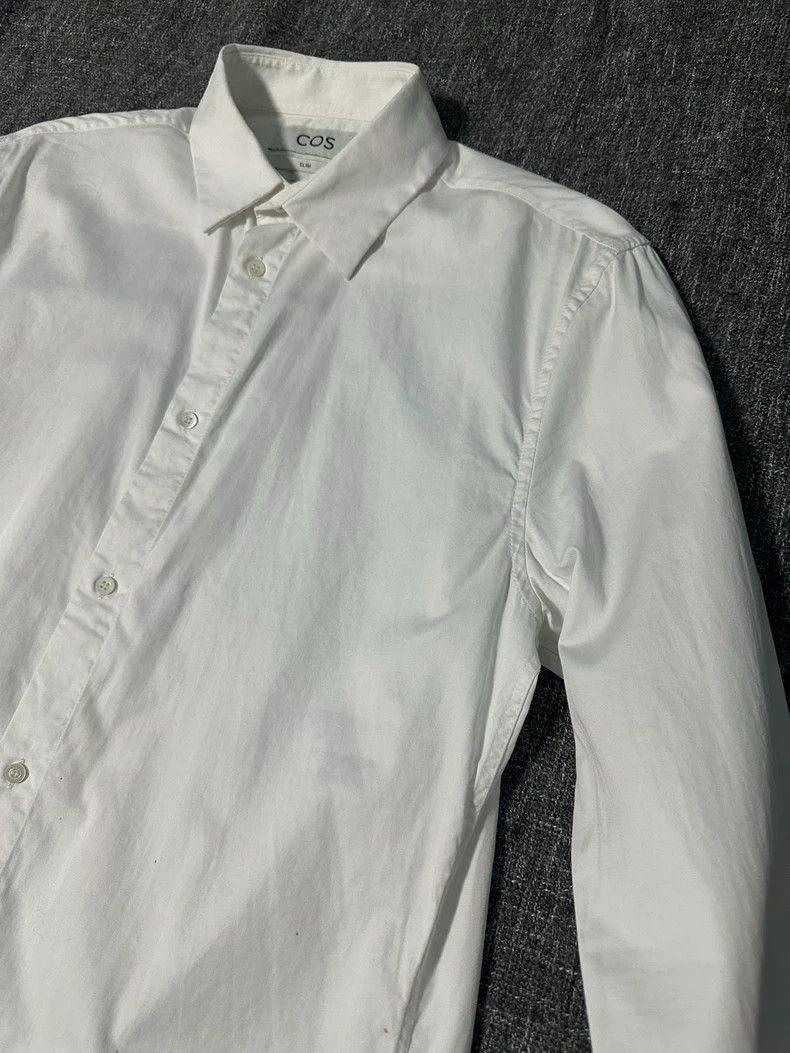 H&M Men's Casual Long Sleeve Shirt in White Size US L / EU 52-54 / 3 - 2 Thumbnail