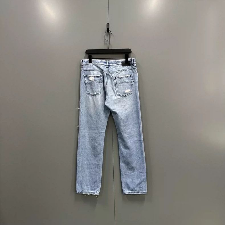Fendi Fendi Blue Distressed Denim Pants Size 33 Size US 33 - 2 Thumbnail