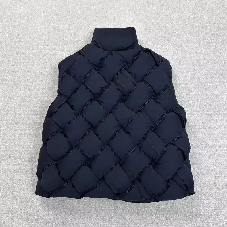 Bottega Veneta Bottega Veneta Black Woven Down Vest Size S Size US S / EU 44-46 / 1 - 2 Thumbnail