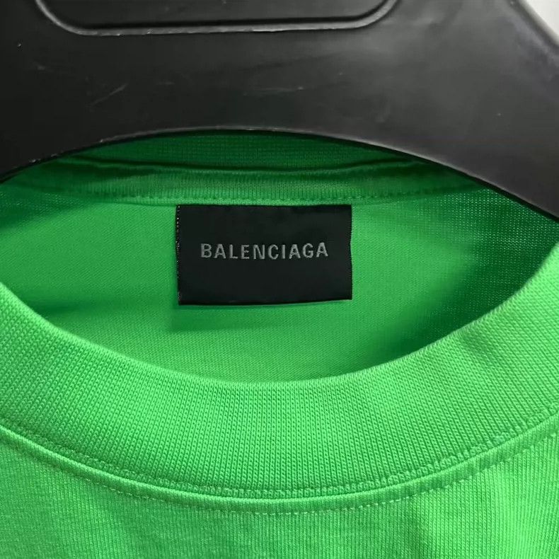 Balenciaga Balenciaga Green Logo Print Short Sleeve T-Shirt Size US XS / EU 42 / 0 - 5 Thumbnail
