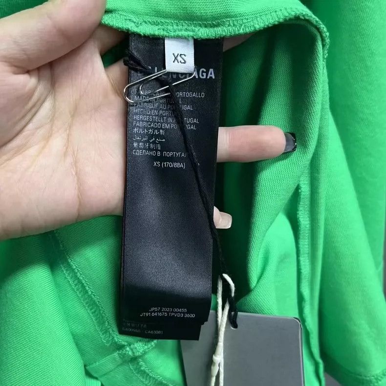 Balenciaga Balenciaga Green Logo Print Short Sleeve T-Shirt Size US XS / EU 42 / 0 - 4 Thumbnail
