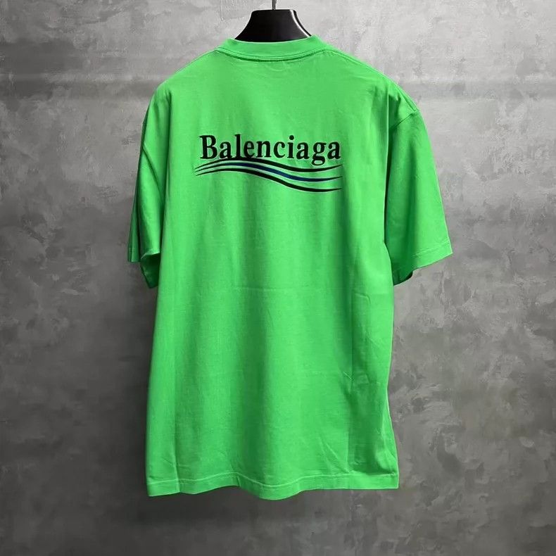 Balenciaga Balenciaga Green Logo Print Short Sleeve T-Shirt Size US XS / EU 42 / 0 - 2 Thumbnail