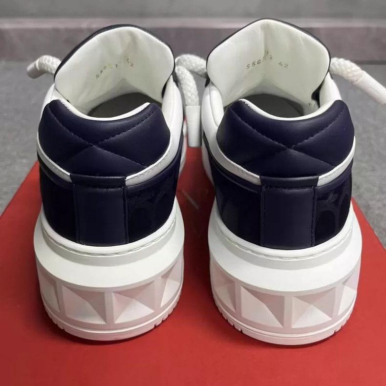 Valentino Valentino Low-Top Leather Sneakers in Dark Blue Size US 9 / EU 42 - 3 Thumbnail