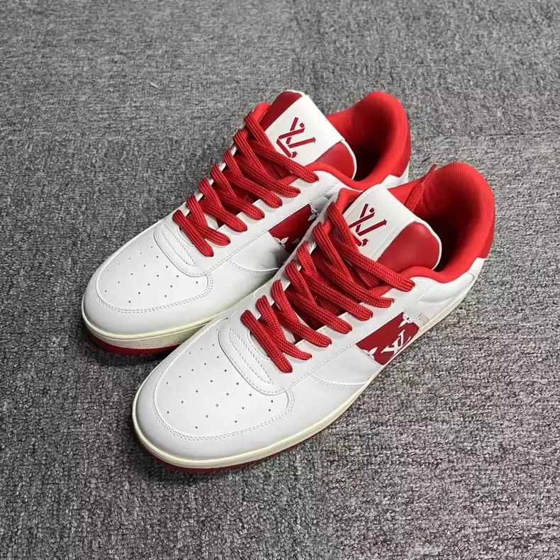 Louis Vuitton Louis Vuitton Red and White Low-top Sneakers Size US 6.5 / EU 39-40 - 2 Thumbnail