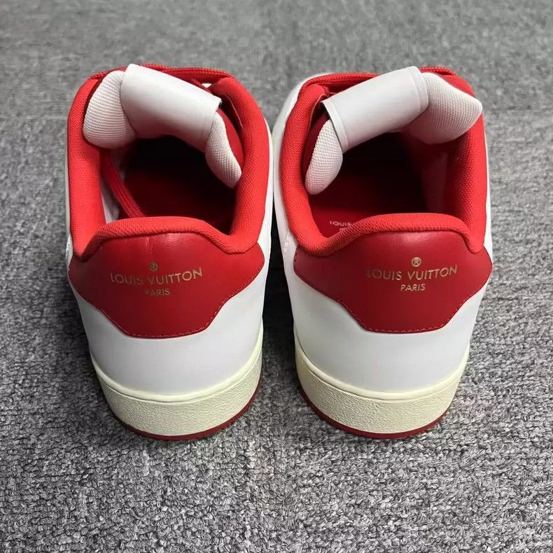 Louis Vuitton Louis Vuitton Red and White Low-top Sneakers Size US 6.5 / EU 39-40 - 4 Thumbnail