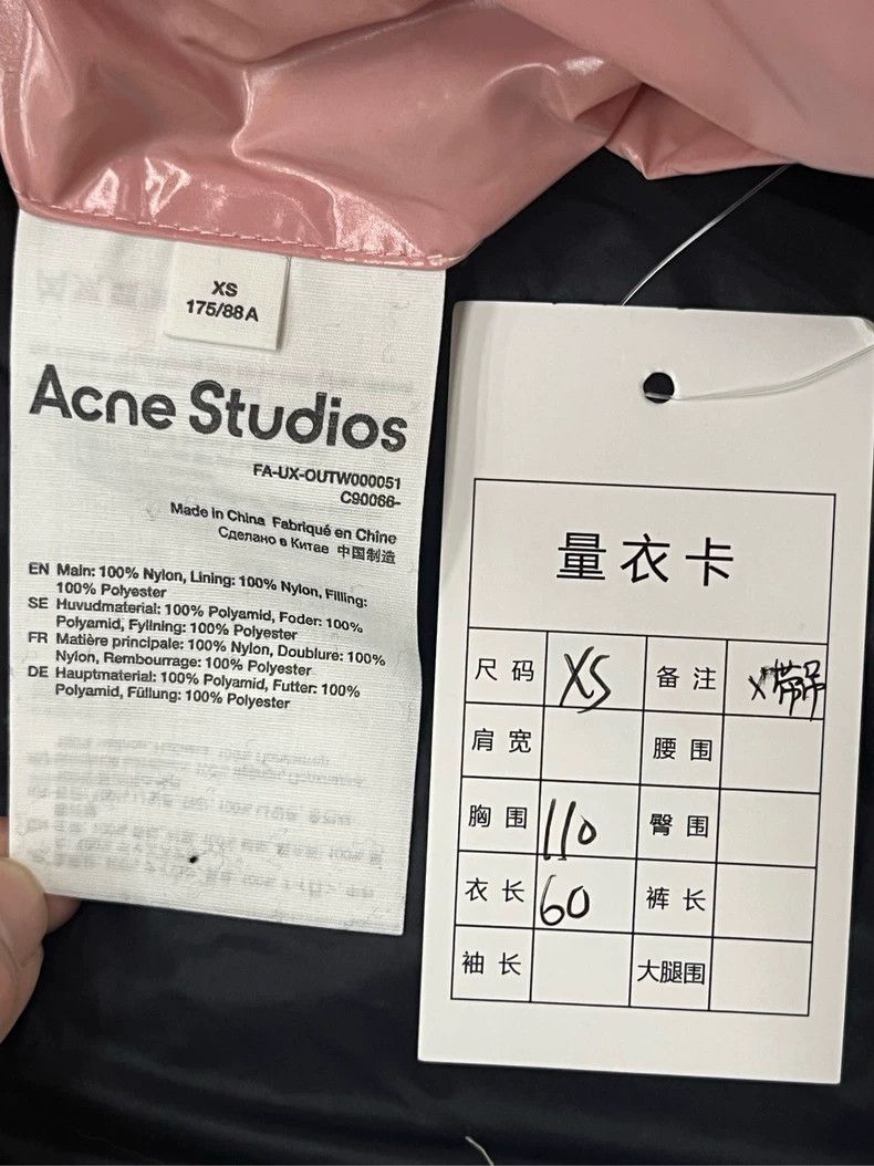 Acne Studios Acne Studios Pink Padded Jacket with Embroidery Size US XS / EU 42 / 0 - 6 Thumbnail