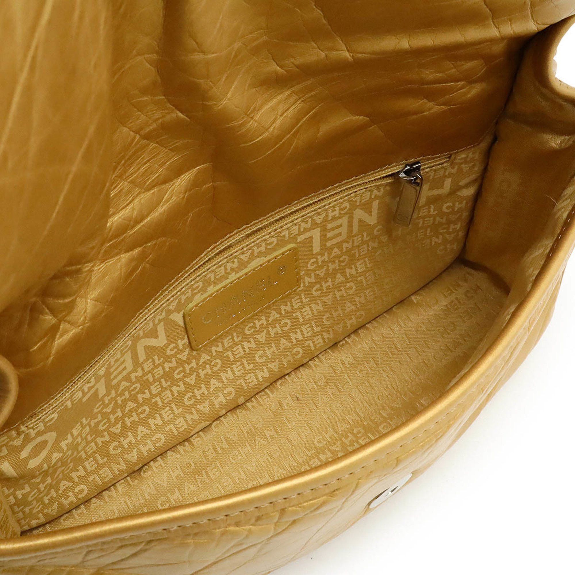 Chanel Chanel Shoulder Bag Coco Mark Leather Calf Gold Size ONE SIZE - 8 Thumbnail