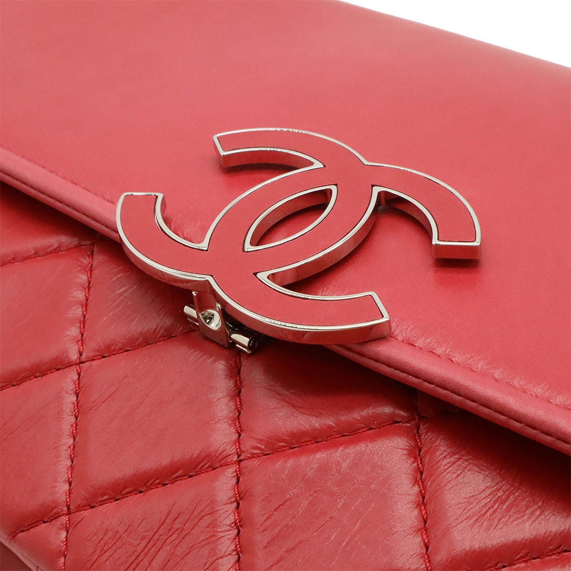 Chanel CHANEL Hamptons Coco Mark Chain Shoulder Bag Lambskin Leather Pink Size ONE SIZE - 7 Thumbnail