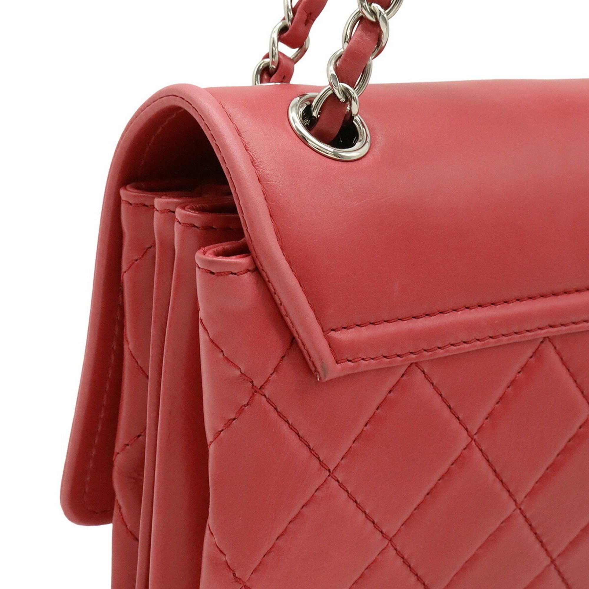 Chanel CHANEL Hamptons Coco Mark Chain Shoulder Bag Lambskin Leather Pink Size ONE SIZE - 6 Thumbnail