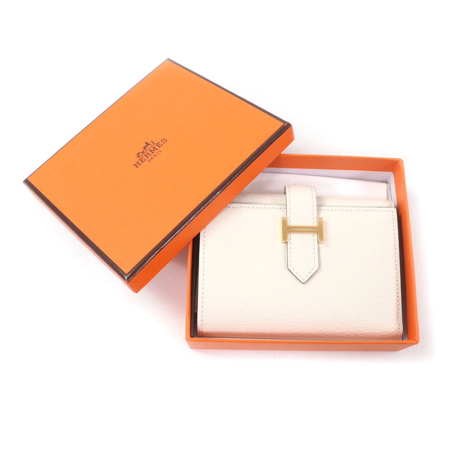 Hermes Hermes Hermes Bearn Chevre tri-fold wallet Leather Short Wallet Stamp U (2022) DUTY FREE for USA Size ONE SIZE - 2 Thumbnail