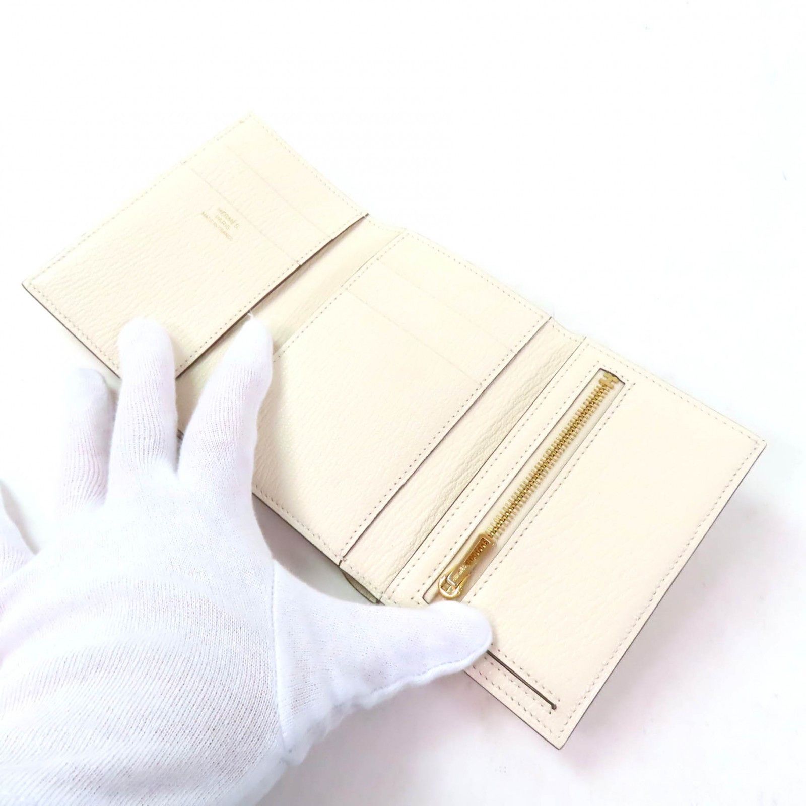 Hermes Hermes Hermes Bearn Chevre tri-fold wallet Leather Short Wallet Stamp U (2022) DUTY FREE for USA Size ONE SIZE - 5 Thumbnail