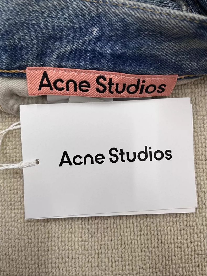 Acne Studios Acne Studios Light Blue Wide Leg Denim Pants Size US 33 - 4 Thumbnail