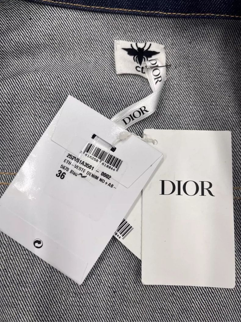 Dior DIOR Women's Classic Denim Jacket with Embroidery Size US S / EU 44-46 / 1 - 5 Thumbnail