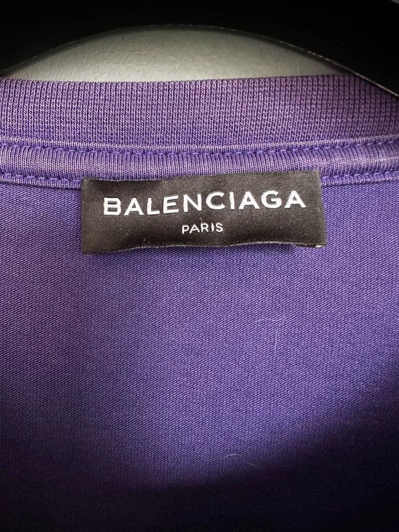 Balenciaga Balenciaga Blue Purple Wave Short Sleeve Shirt Size US XS / EU 42 / 0 - 3 Thumbnail