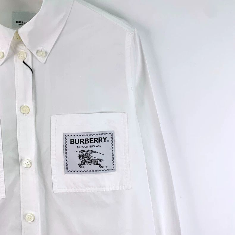 Burberry Burberry Logo Cotton Long Sleeve Shirt Size US M / EU 48-50 / 2 - 3 Thumbnail