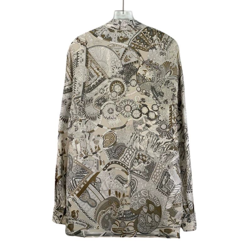 Hermes Hermes Colorful Print Silk Long Sleeve Shirt Size US L / EU 52-54 / 3 - 2 Thumbnail