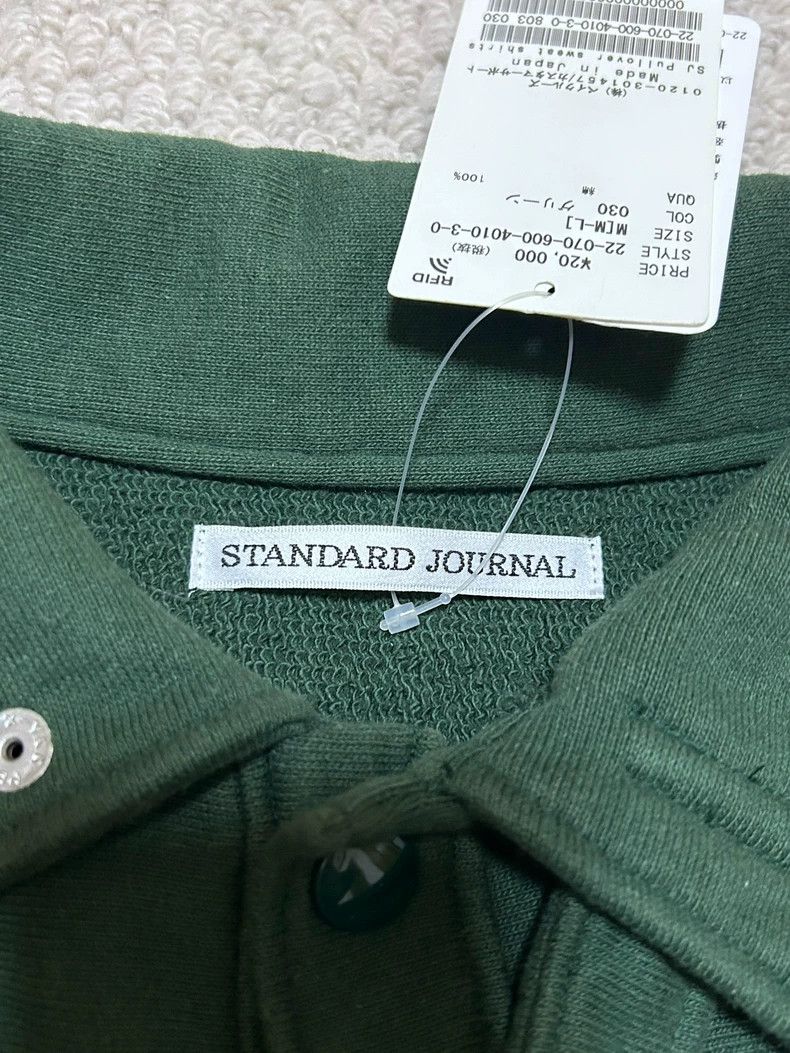 Japanese Brand Stylish Green Polo Sweatshirt with Button Closure Size US M / EU 48-50 / 2 - 4 Thumbnail
