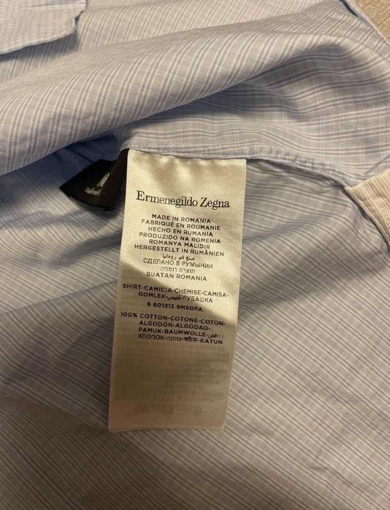Ermenegildo Zegna Ermenegildo Zegna Long Sleeve Shirt 100 Fili Size US M / EU 48-50 / 2 - 8 Thumbnail