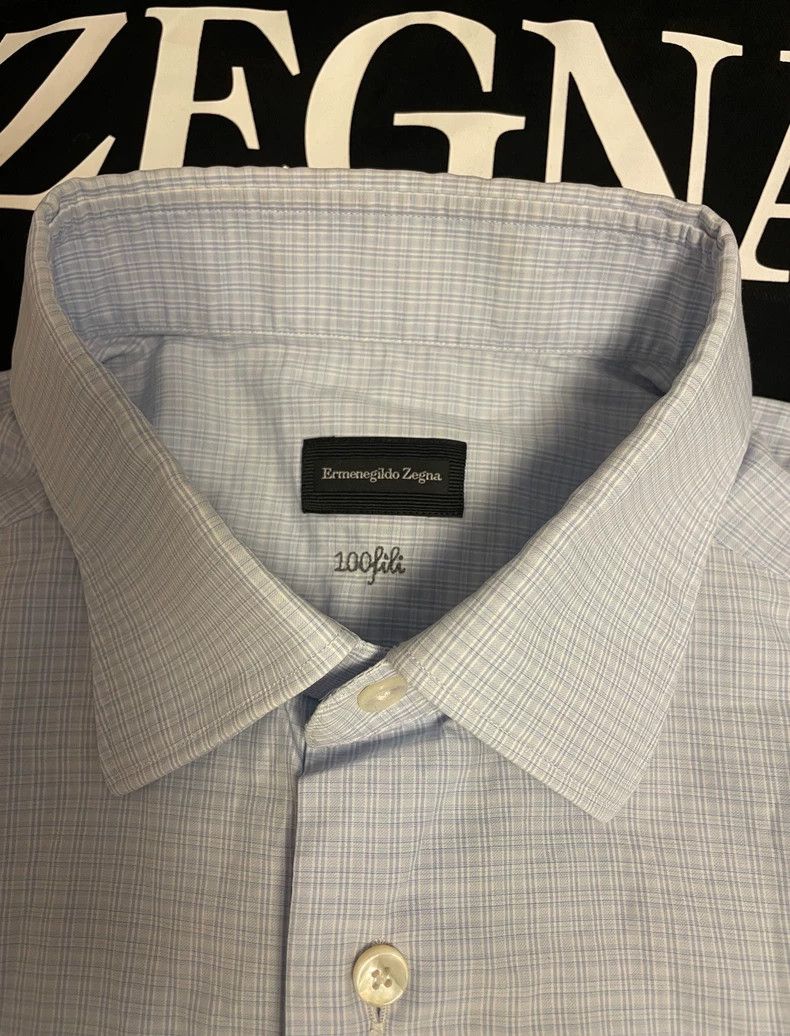 Ermenegildo Zegna Ermenegildo Zegna Long Sleeve Shirt 100 Fili Size US M / EU 48-50 / 2 - 6 Thumbnail