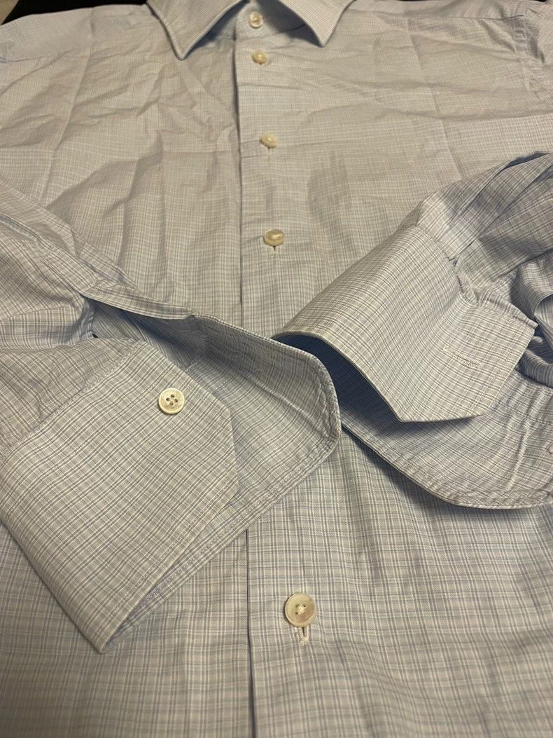 Ermenegildo Zegna Ermenegildo Zegna Long Sleeve Shirt 100 Fili Size US M / EU 48-50 / 2 - 7 Thumbnail
