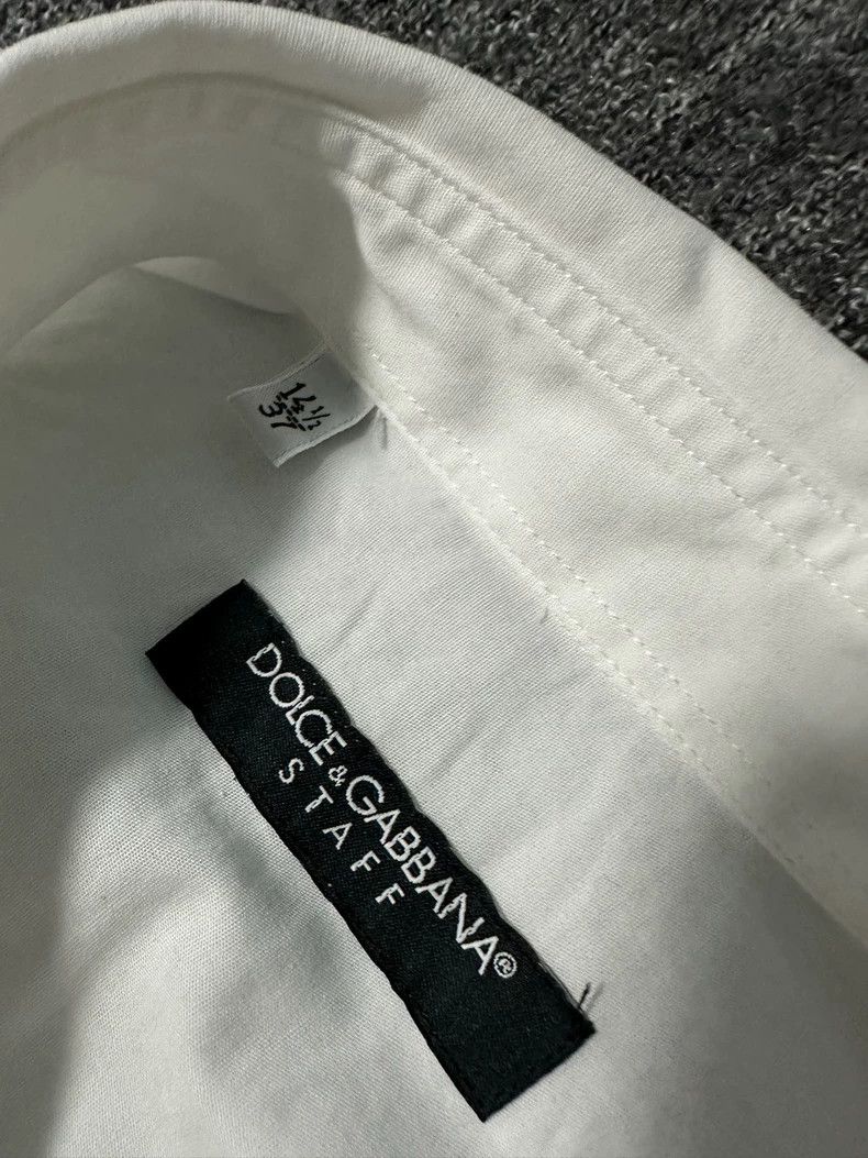 Dolce & Gabbana Men's White Long Sleeve Shirt Size 37 Size US M / EU 48-50 / 2 - 3 Thumbnail