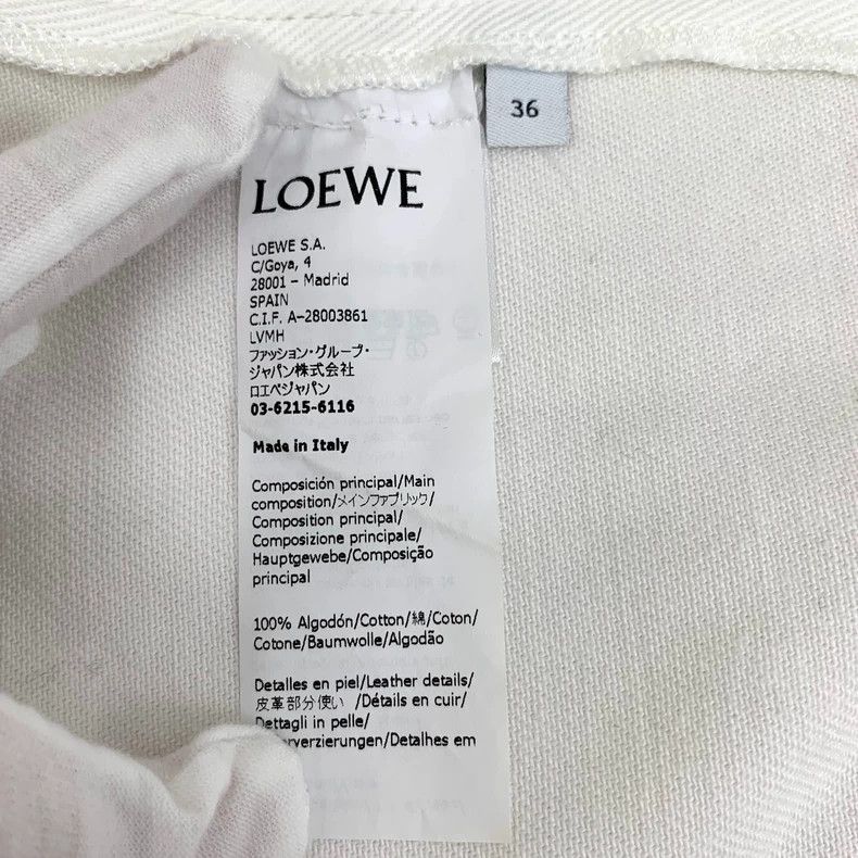 Loewe Loewe White Logo Cotton Long Sleeve Shirt Size US XS / EU 42 / 0 - 6 Thumbnail