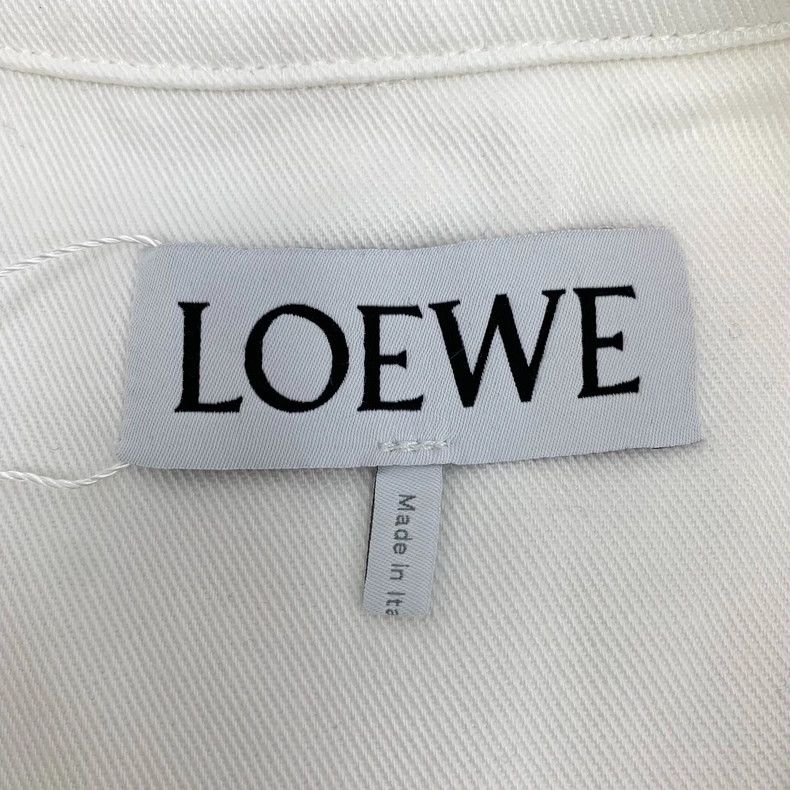 Loewe Loewe White Logo Cotton Long Sleeve Shirt Size US XS / EU 42 / 0 - 5 Thumbnail