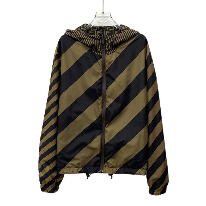 Fendi Fendi Brown Logo Zip-Up Hoodie Jacket Size US S / EU 44-46 / 1 - 3 Thumbnail