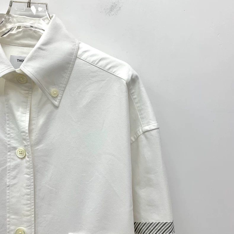 Thom Browne Thom Browne Classic White Long Sleeve Shirt Size US S / EU 44-46 / 1 - 3 Thumbnail
