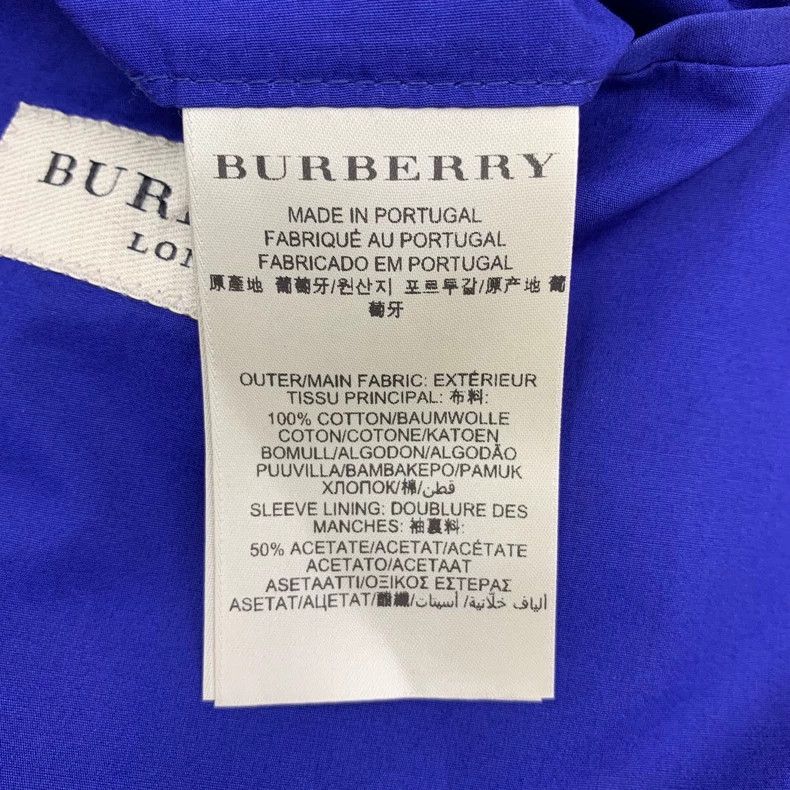 Burberry Burberry Blue Cotton Long Sleeve Blazer Size US M / EU 48-50 / 2 - 7 Thumbnail