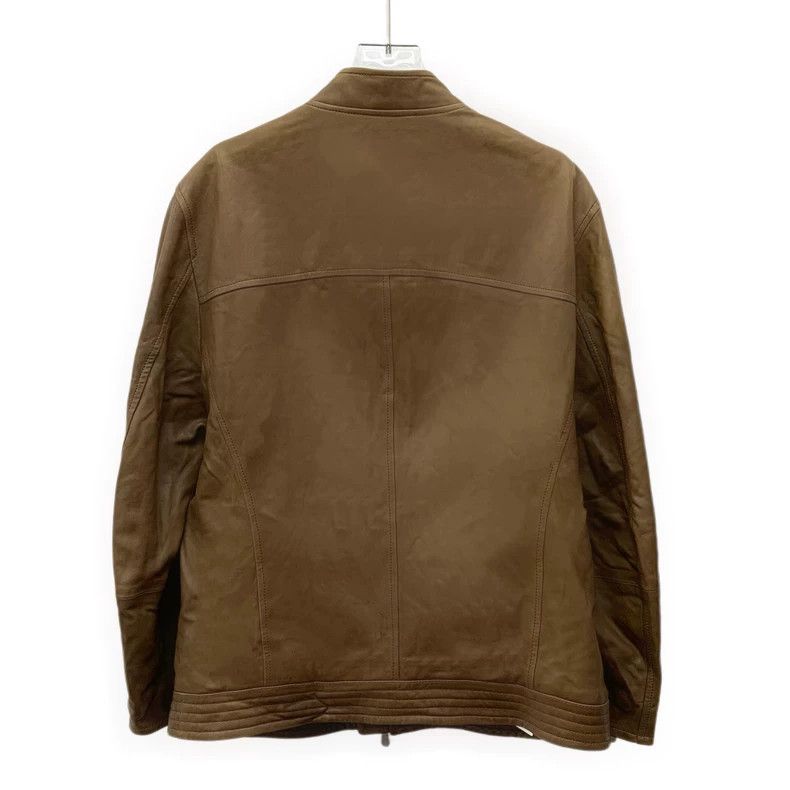 Brunello Cucinelli Brunello Cucinelli Brown Leather Zip Jacket Size US M / EU 48-50 / 2 - 2 Thumbnail