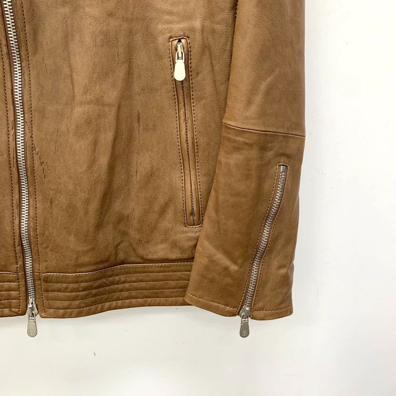 Brunello Cucinelli Brunello Cucinelli Brown Leather Zip Jacket Size US M / EU 48-50 / 2 - 4 Thumbnail