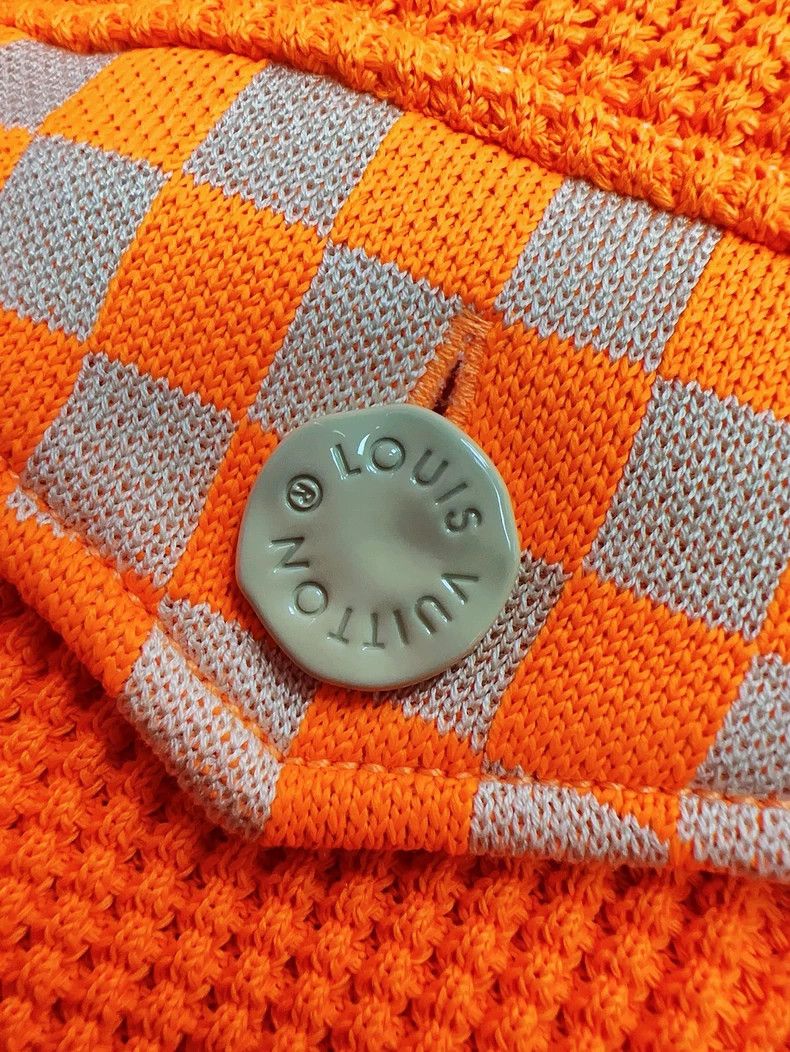 Louis Vuitton Orange Waffle Knit Jacket Size M Size US M / EU 48-50 / 2 - 3 Thumbnail