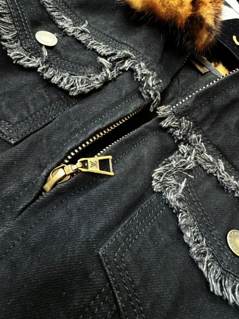 Louis Vuitton LV Leopard Print Denim Jacket with Fur Collar Size US M / EU 48-50 / 2 - 5 Thumbnail