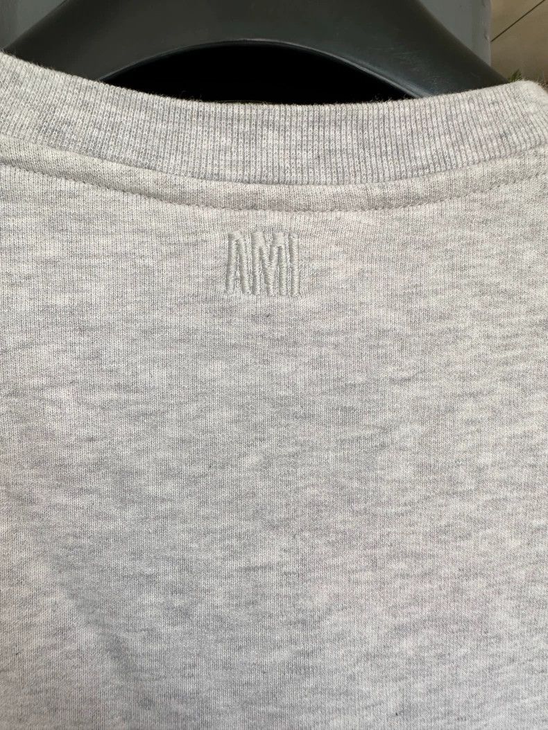 AMI Ami Paris Heart Graphic Gray Sweatshirt Size US M / EU 48-50 / 2 - 5 Thumbnail