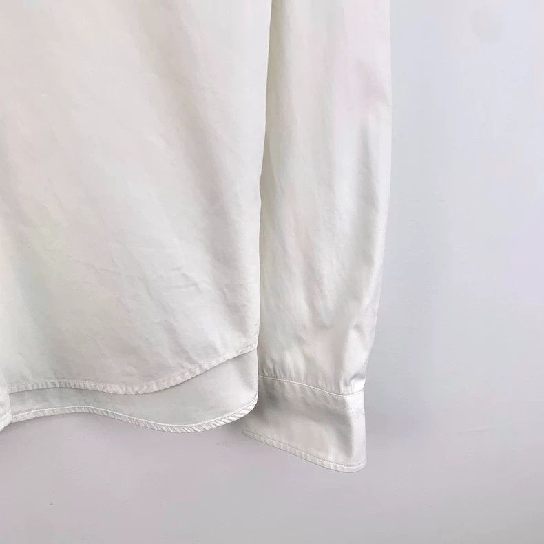 Burberry Burberry White Cotton Long Sleeve Button-Up Shirt Size US L / EU 52-54 / 3 - 4 Thumbnail