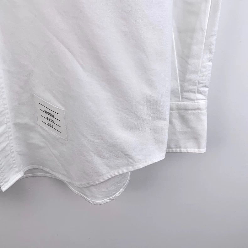 Thom Browne Thom Browne White Cotton Long Sleeve Shirt Size US L / EU 52-54 / 3 - 4 Thumbnail