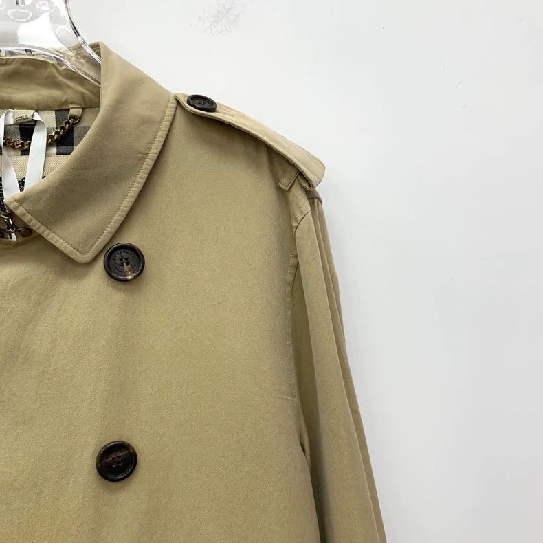 Burberry Burberry Brown Cotton Double Breasted Coat Size US XL / EU 56 / 4 - 3 Thumbnail