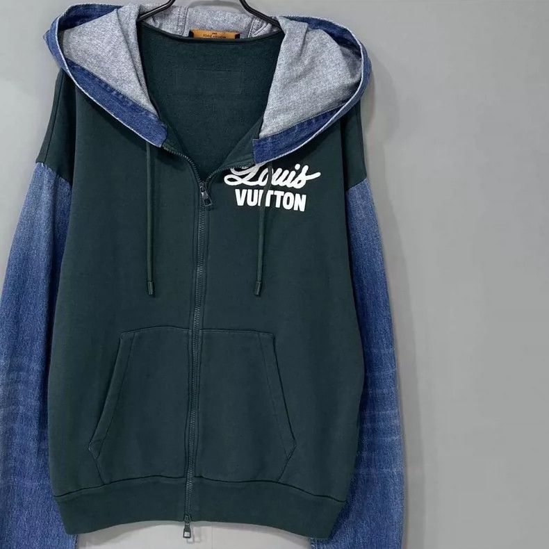 Louis Vuitton Louis Vuitton Denim Hoodie with Logo Size US XXL / EU 58 / 5 - 2 Thumbnail