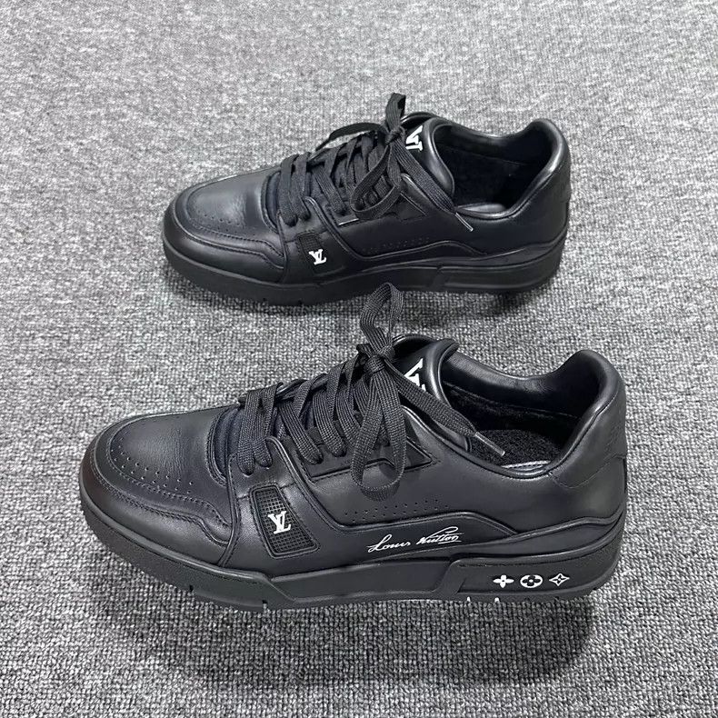Louis Vuitton Louis Vuitton Black Trainer Shoes Size US 7 / EU 40 - 4 Thumbnail