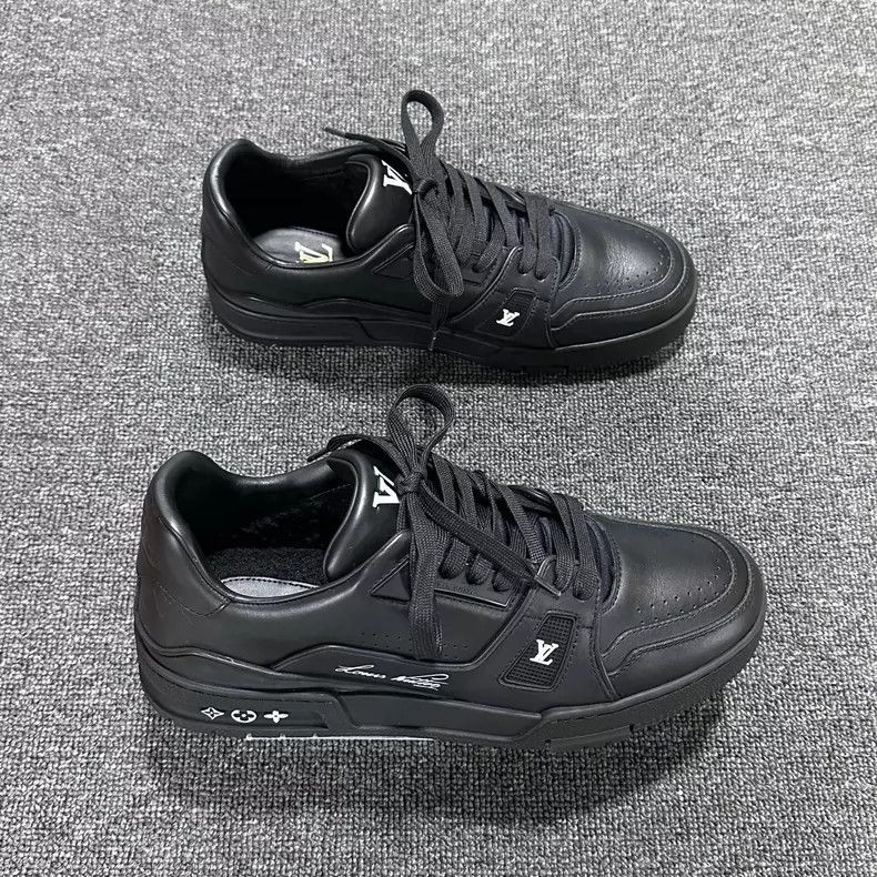 Louis Vuitton Louis Vuitton Black Trainer Shoes Size US 7 / EU 40 - 3 Thumbnail