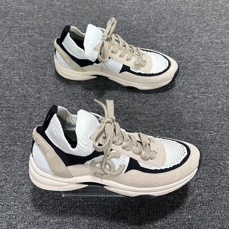 Chanel Chanel Double C Sport Sneakers in Beige Size US 8.5 / EU 41-42 - 3 Thumbnail