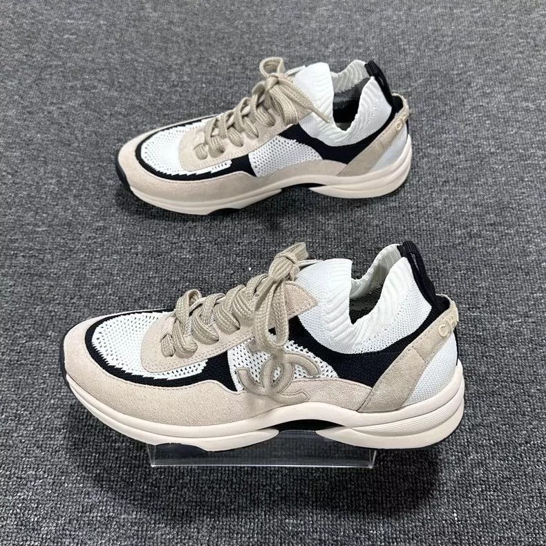 Chanel Chanel Double C Sport Sneakers in Beige Size US 8.5 / EU 41-42 - 4 Thumbnail