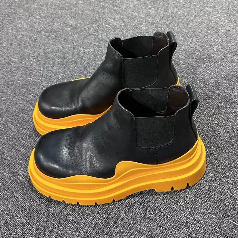 Rick Owens Chunky Black and Yellow Boots Size US 8 / EU 41 - 3 Thumbnail