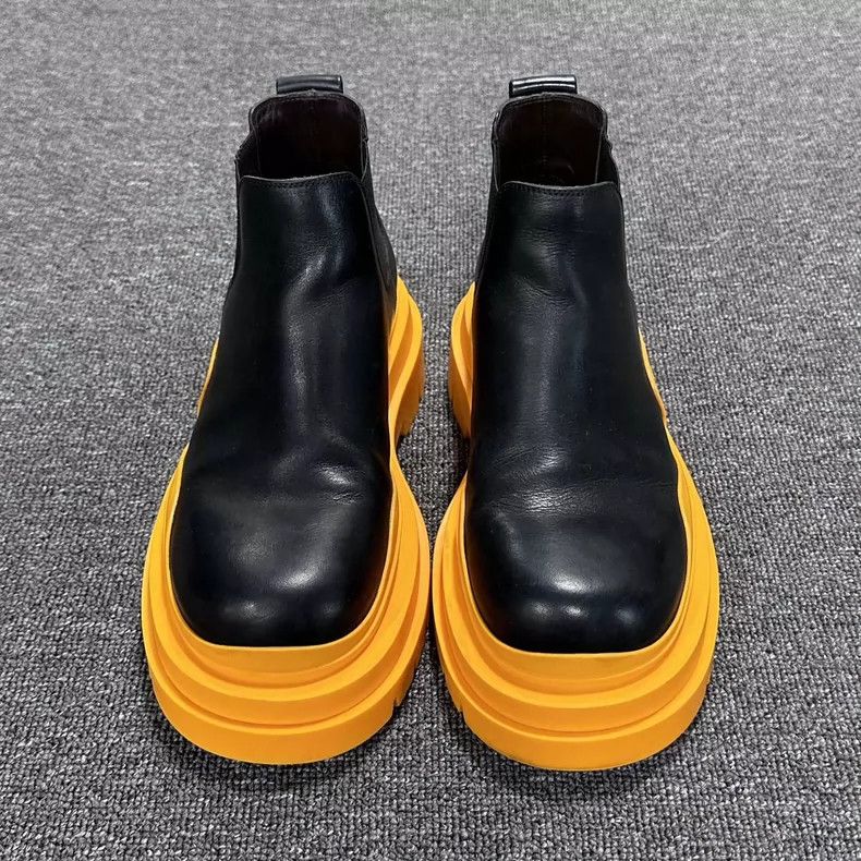 Rick Owens Chunky Black and Yellow Boots Size US 8 / EU 41 - 2 Thumbnail